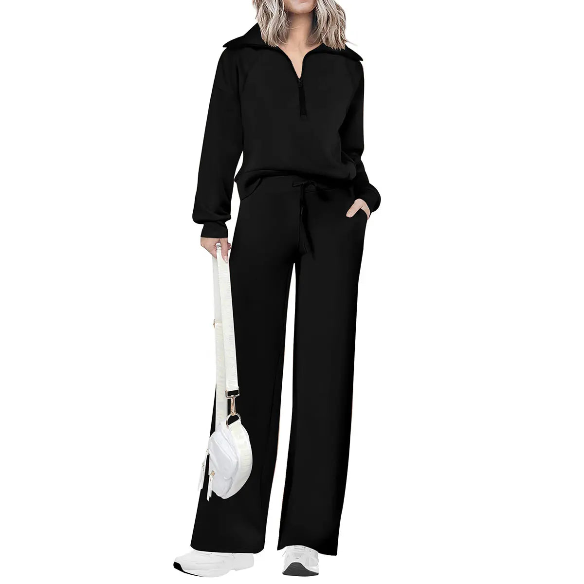 Women's Half Zip Sweatsuit Set