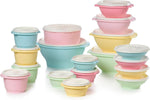 Sunburst Heritage Nesting Bowls & Canister Set, Airtight Press‑Seal Food Storage Vessels