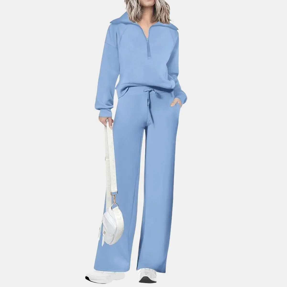 Women's Half Zip Sweatsuit Set