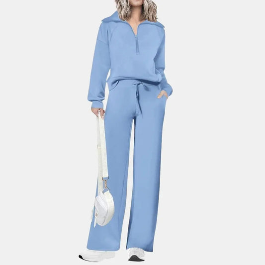 Women's Half Zip Sweatsuit Set