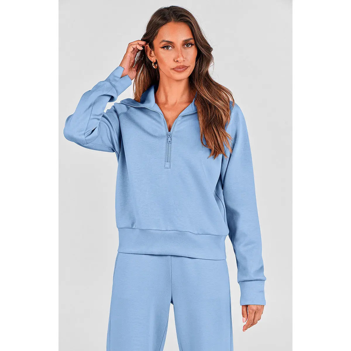 Women's Half Zip Sweatsuit Set