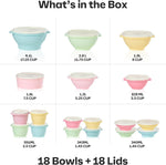 Sunburst Heritage Nesting Bowls & Canister Set, Airtight Press‑Seal Food Storage Vessels