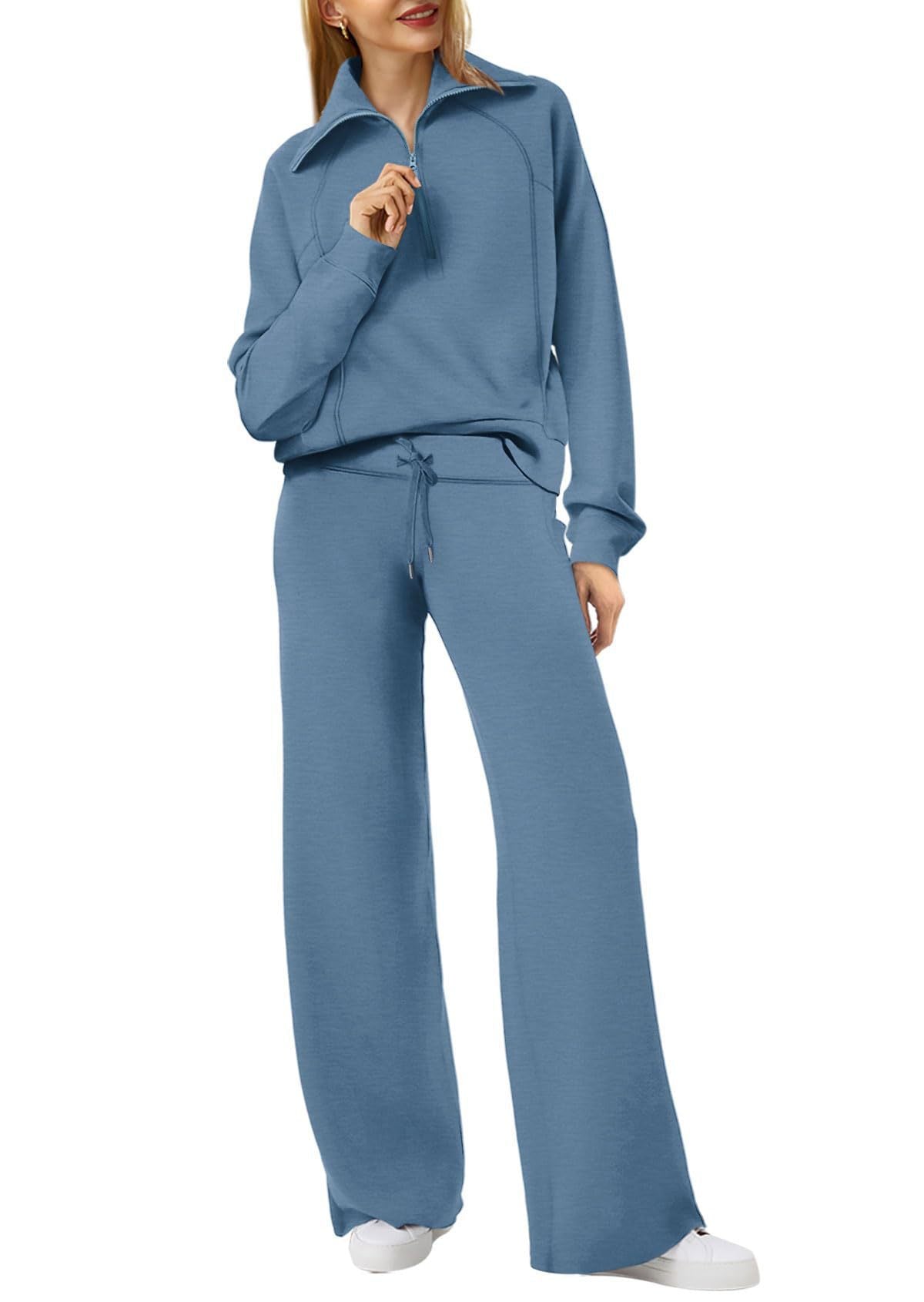 Women's Half Zip Sweatsuit Set