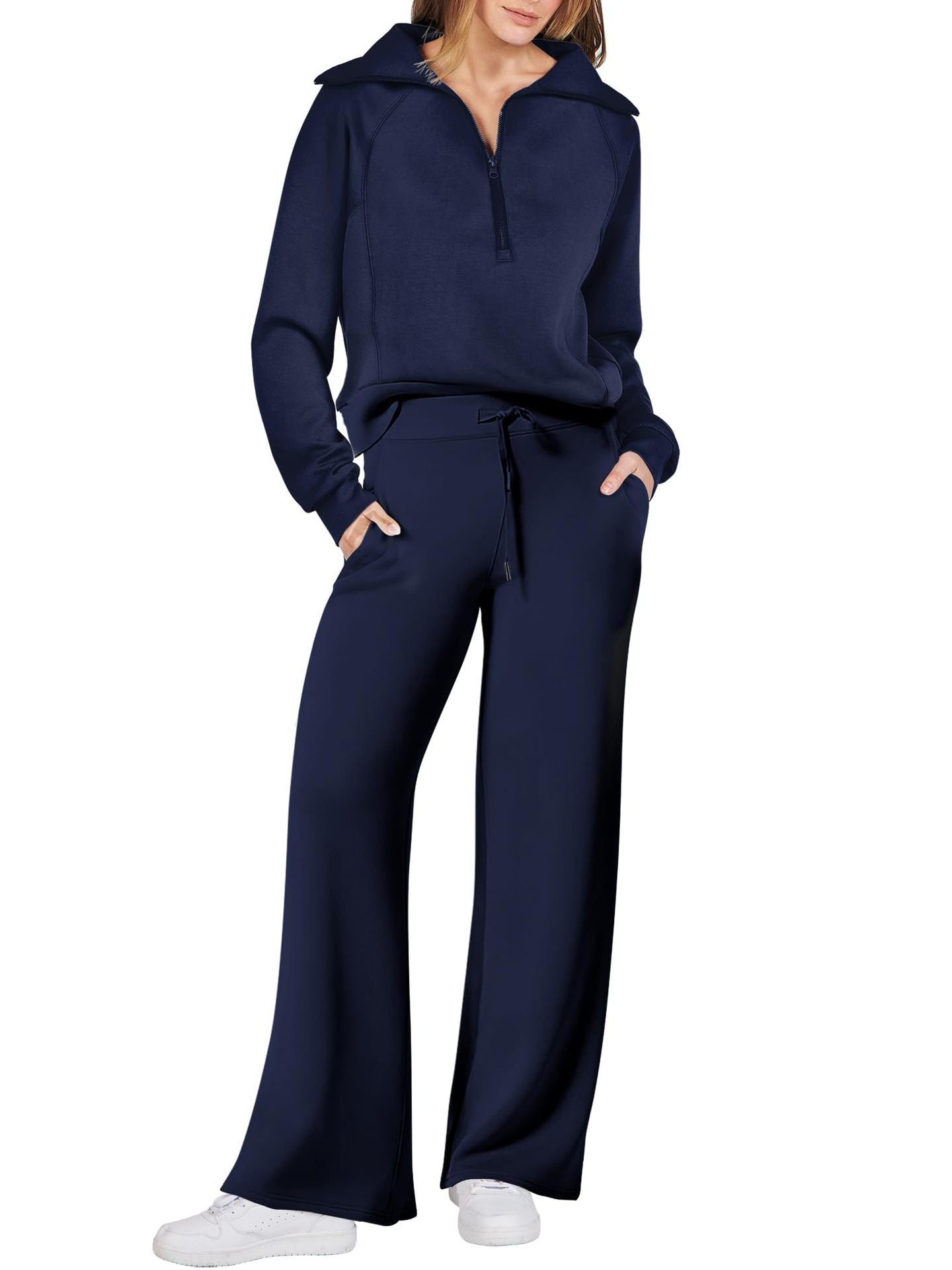 Women's Half Zip Sweatsuit Set