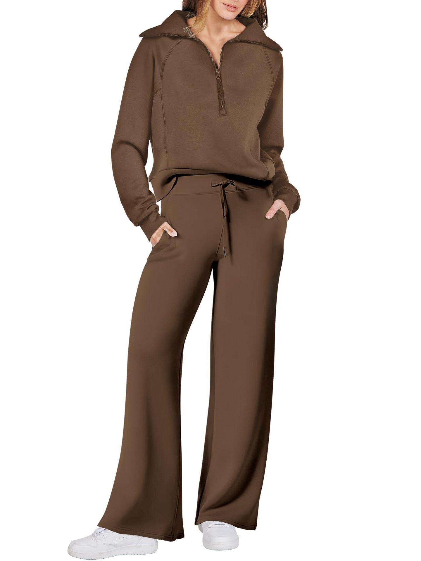 Women's Half Zip Sweatsuit Set