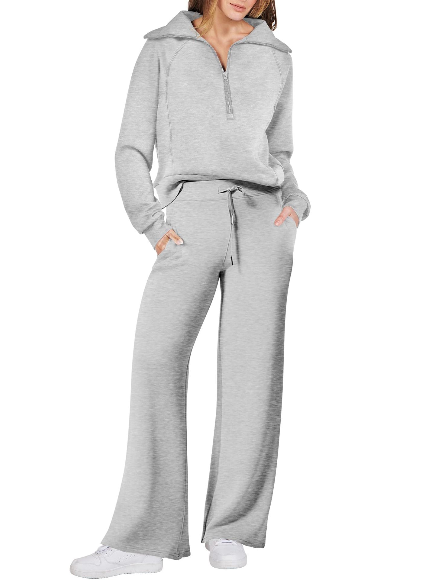 Women's Half Zip Sweatsuit Set