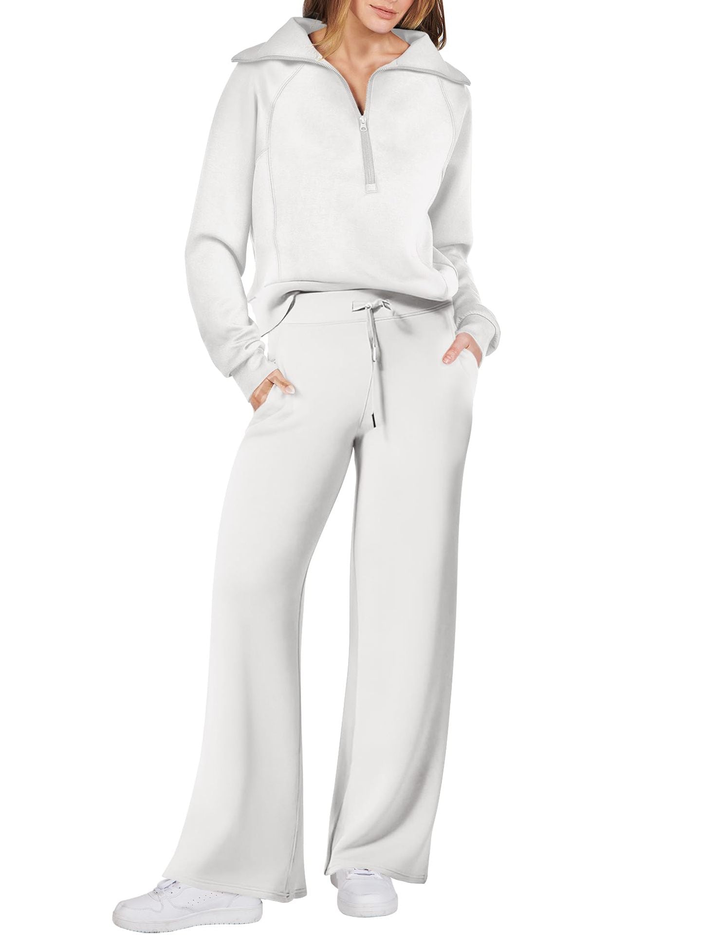 Women's Half Zip Sweatsuit Set