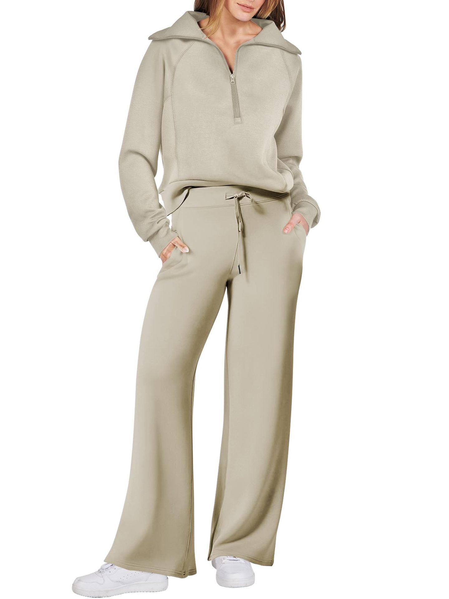 Women's Half Zip Sweatsuit Set