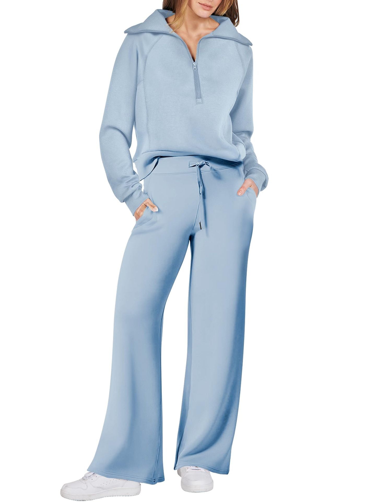 Women's Half Zip Sweatsuit Set