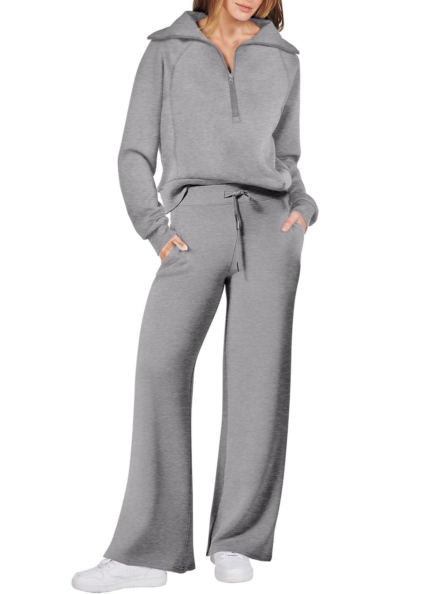 Women's Half Zip Sweatsuit Set