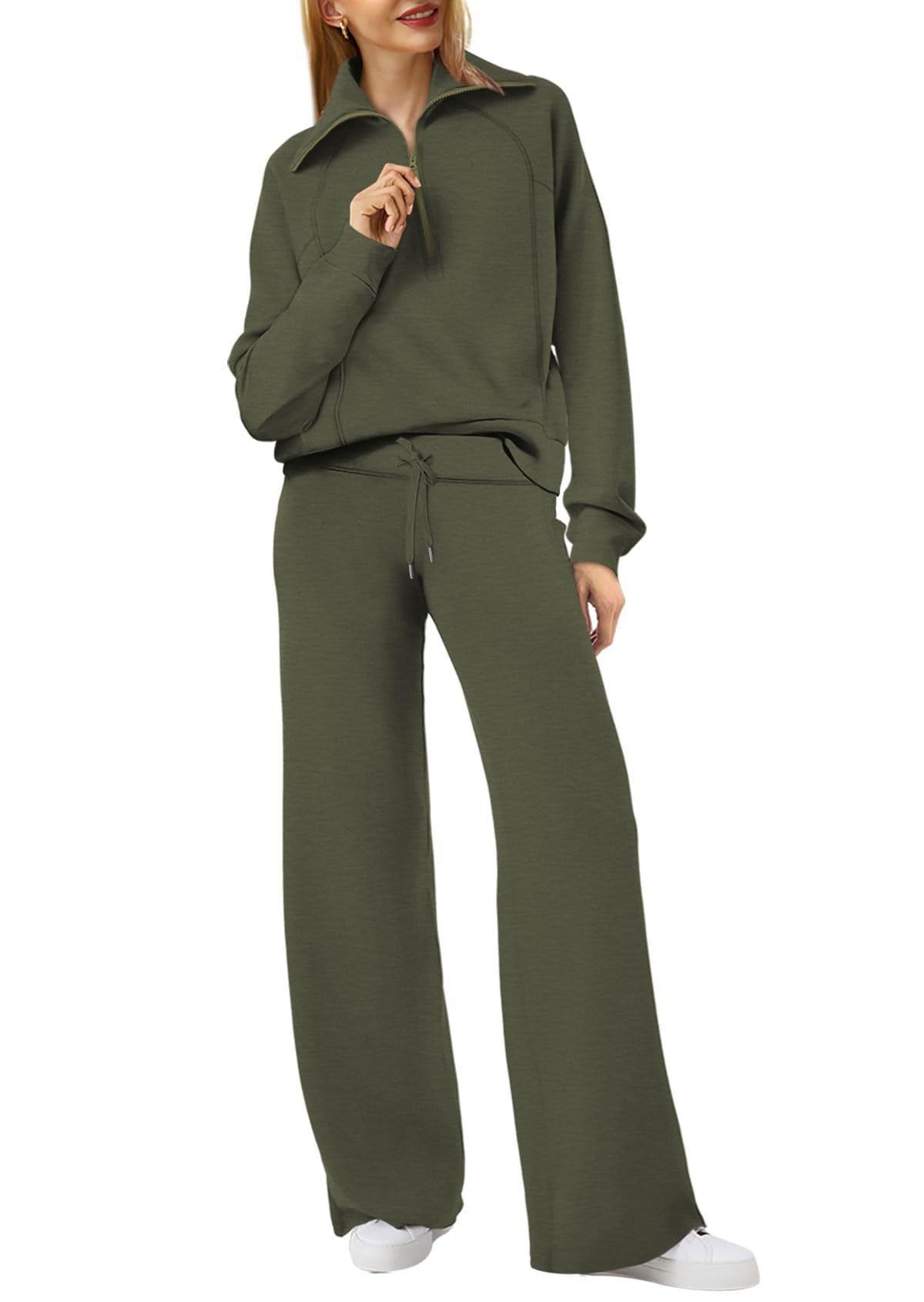 Women's Half Zip Sweatsuit Set