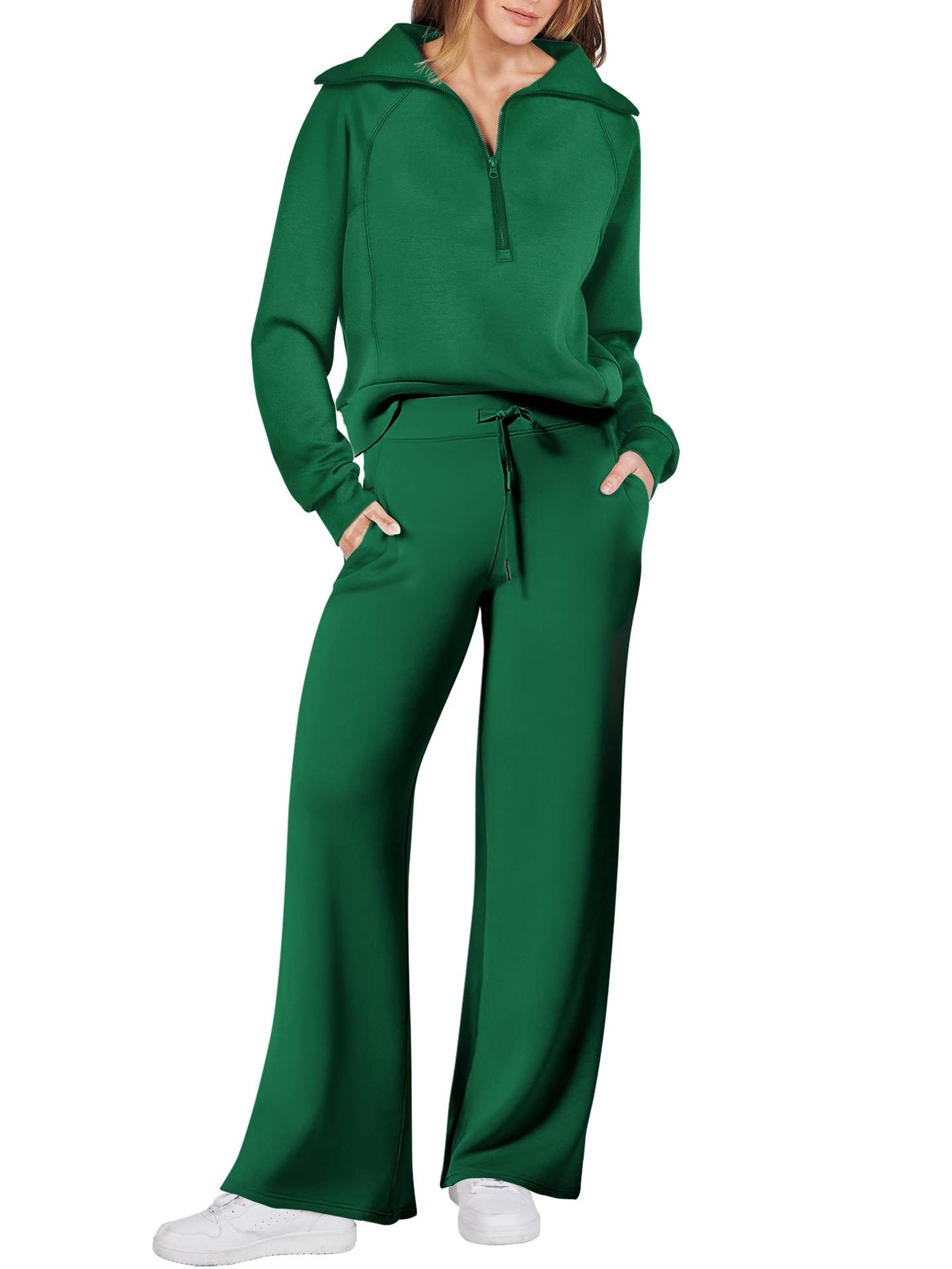 Women's Half Zip Sweatsuit Set