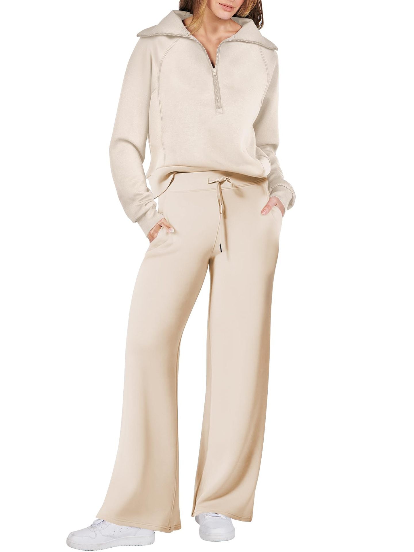 Women's Half Zip Sweatsuit Set