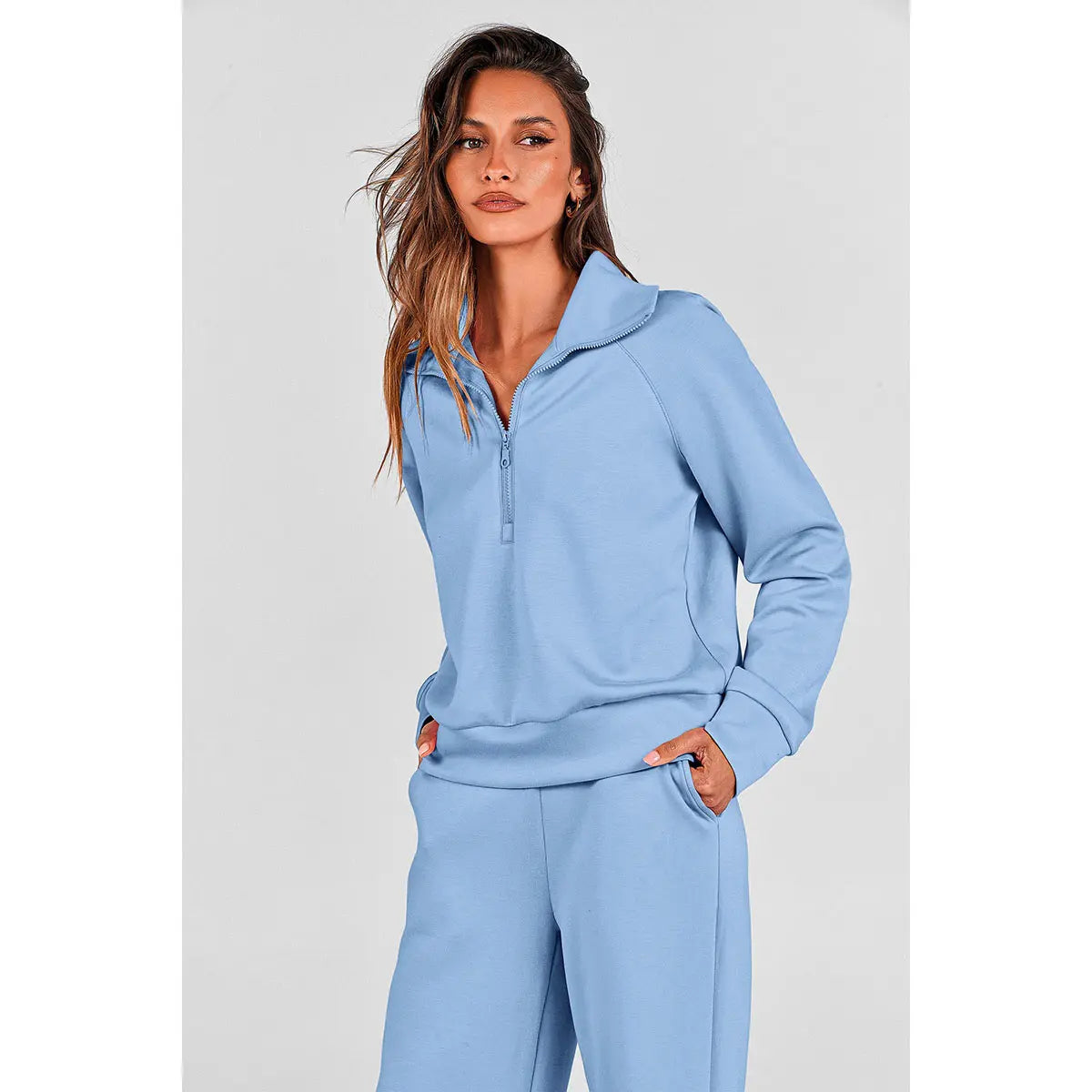 Women's Half Zip Sweatsuit Set