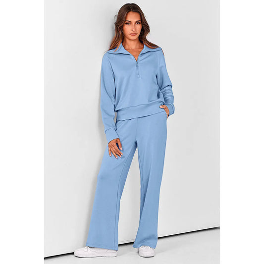 Women's Half Zip Sweatsuit Set
